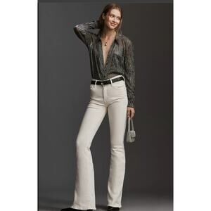 NWT MOTHER The Weekender Mid-Rise Flare Jeans - 34 waist